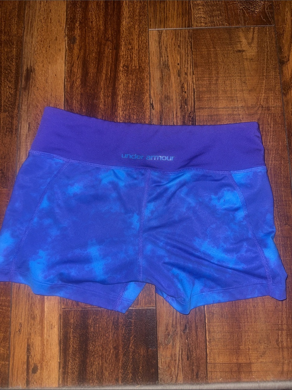 Under Armour Blue and Purple Women's Performance Bike Shorts